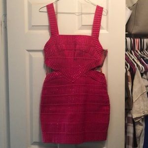 Pink bandage dress